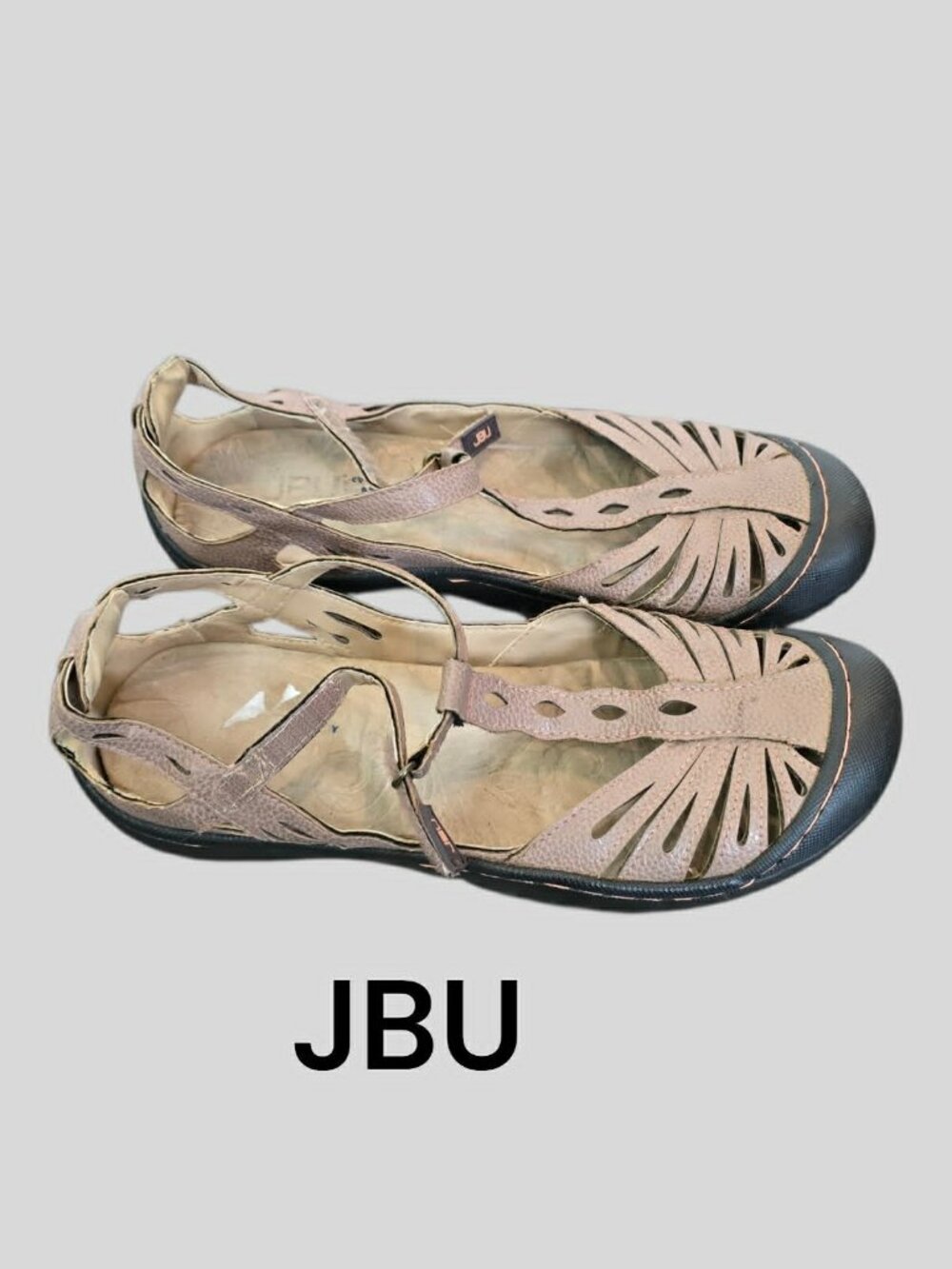 JBU Leather Melon Too Mary Jane Vegan  Flat Laser Cut Design Womens 8.5M